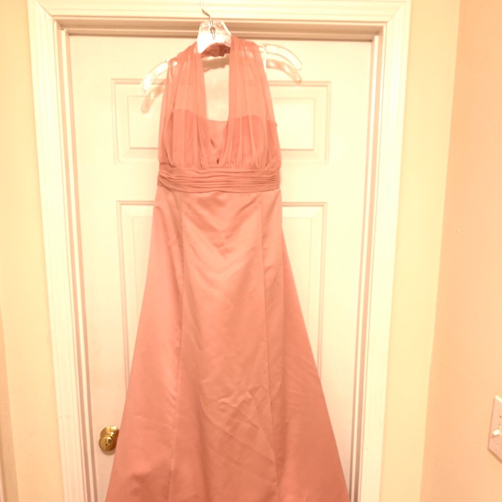 Size 16 David’s Bridal Halter Bridesmaid Dress